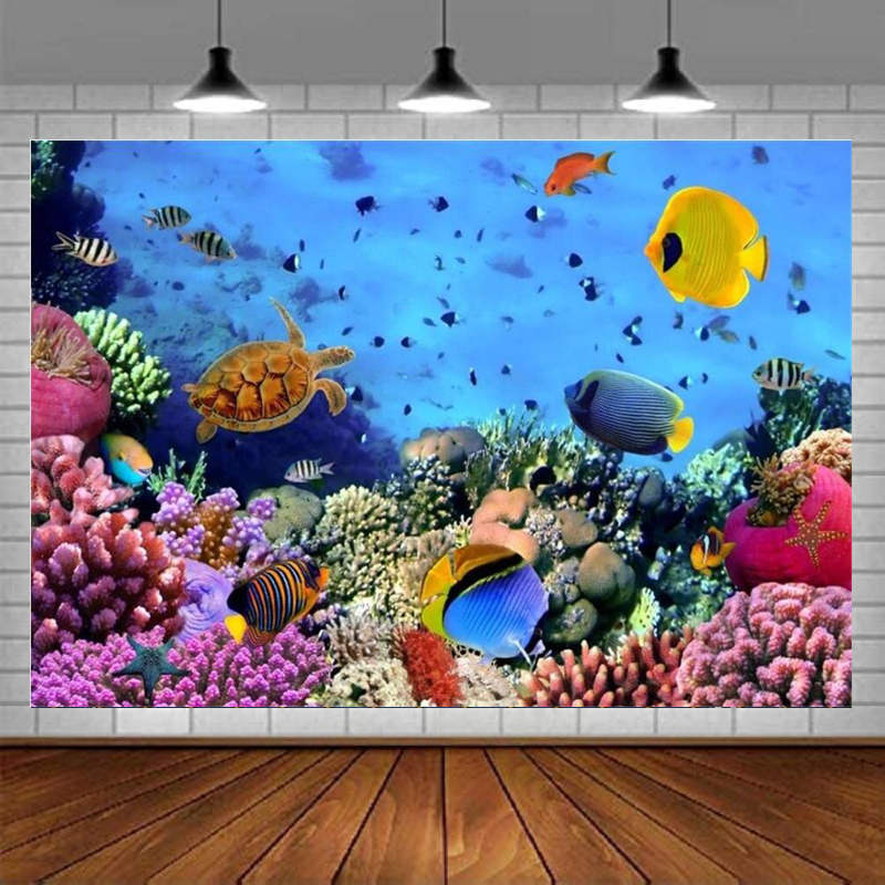 Aquarium Marine World - Latar Belakang Fotografi Dunia Bawah Laut,