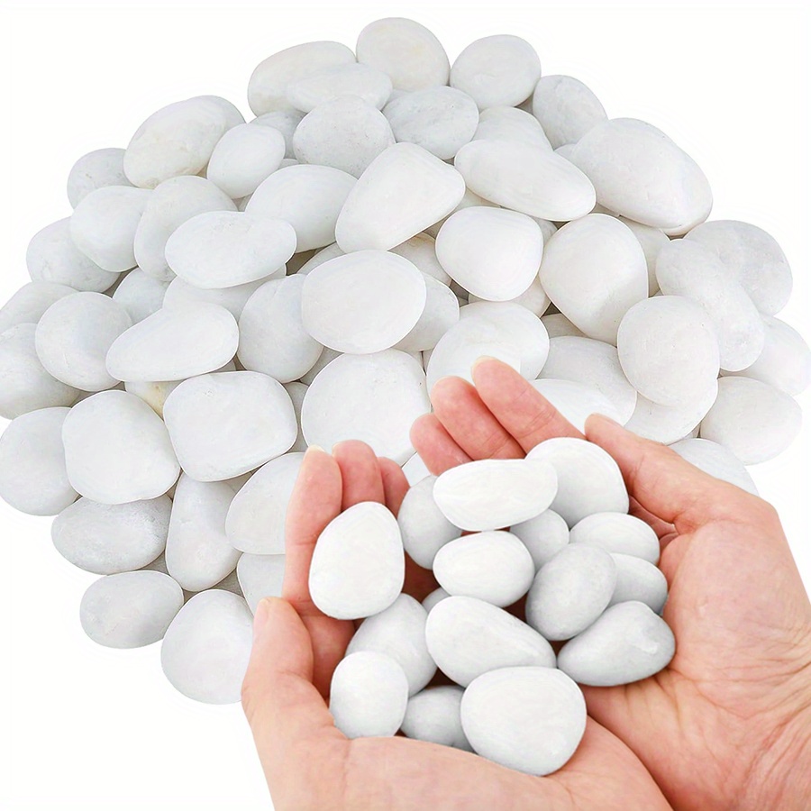 Marine Fish Tank - 200/400g Batu Kerikil Putih Poles Tinggi