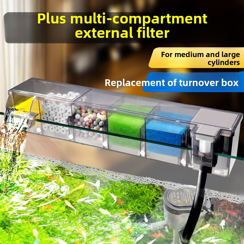 Reef Tank Filter - Filter Biokimia Multi-Ruang untuk Akuarium, Sistem