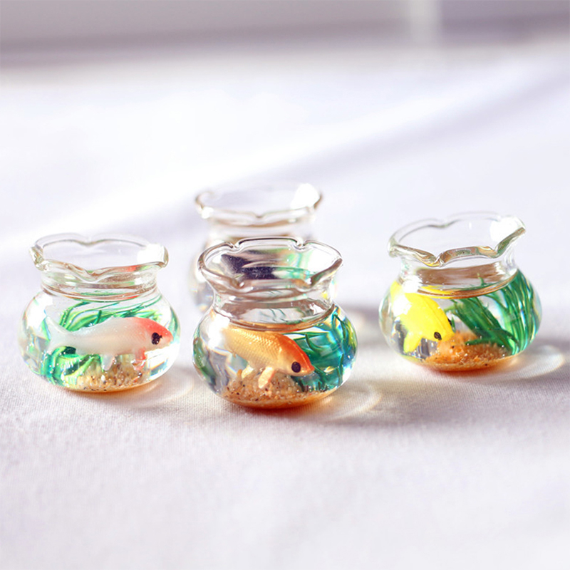 Marine Fish Tank - Ornamen Rumah, Rumah Boneka, Mainan Dekoratif,