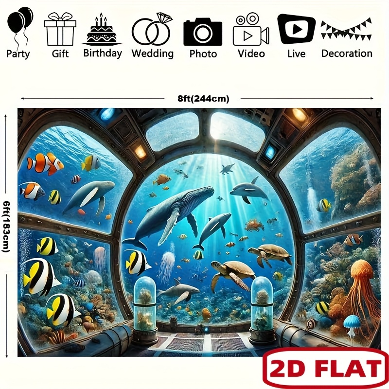 Lukisan Dinding Bertema Hiu Pa - Ocean Aquarium ulasan dan harga