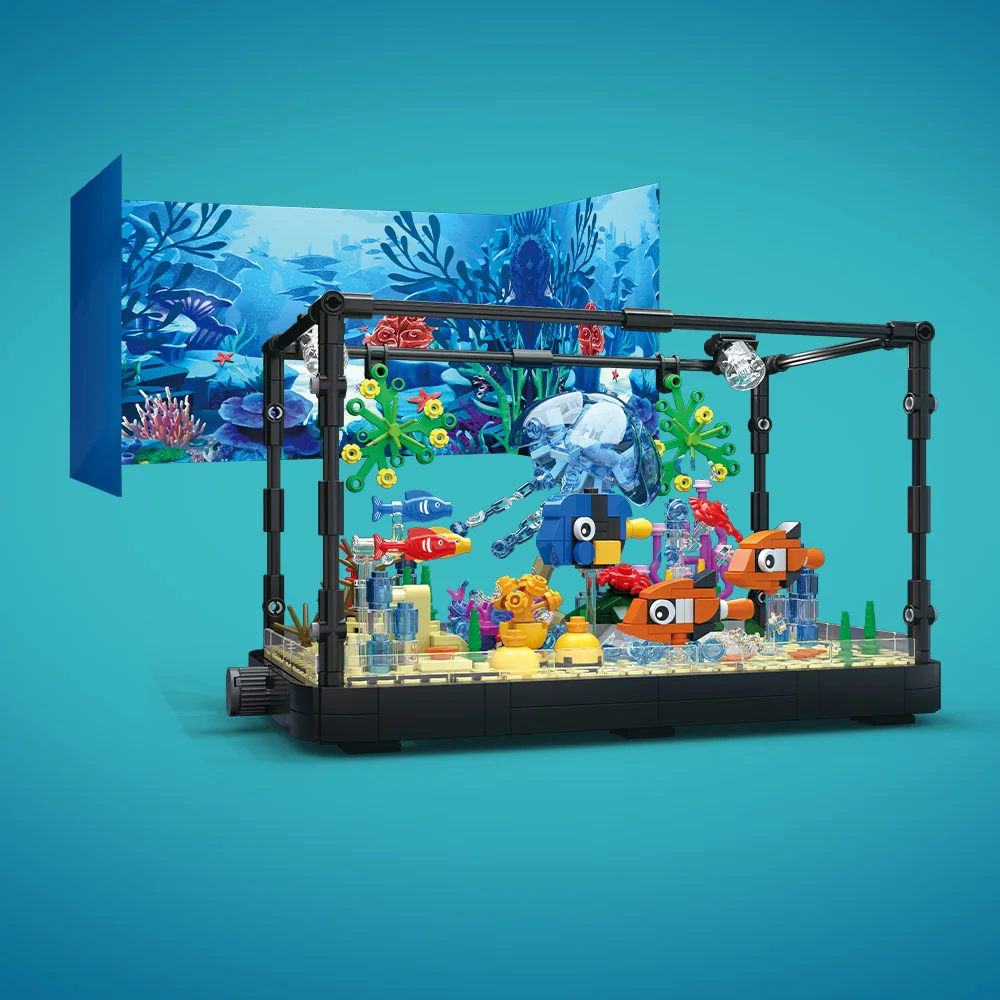 Set Blok Bangunan Akuarium den - Marine Aquarium ulasan dan harga