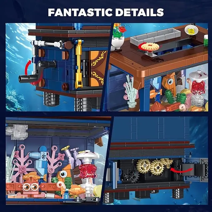 T2153 Kit Blok Bangunan Dunia  - Aquarium Marine World ulasan dan harga